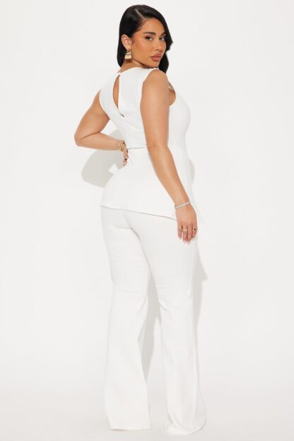 Conjunto Pantalón Peplum Ava y Top Cuello Alto - Image 15