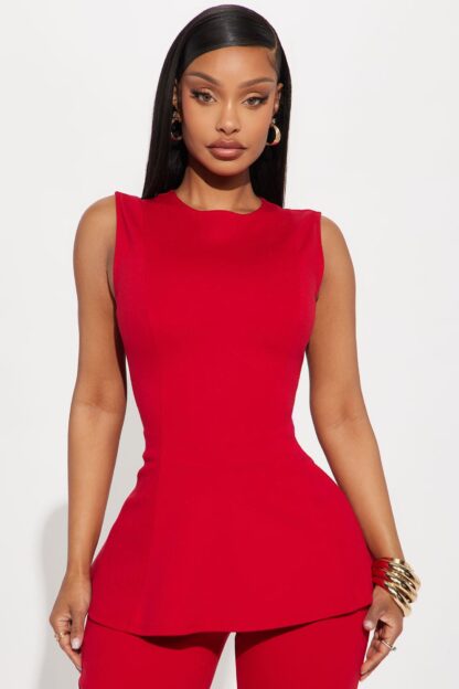 Conjunto Pantalón Peplum Ava y Top Cuello Alto - Image 17
