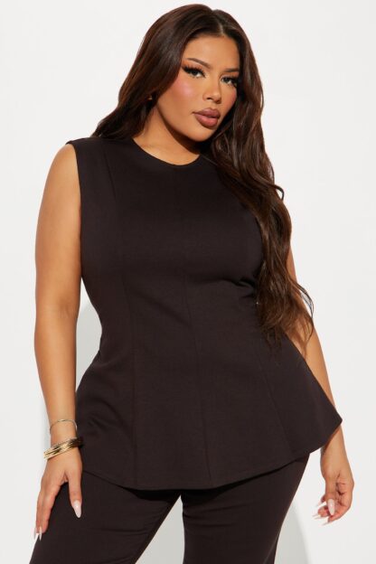 Conjunto Pantalón Peplum Ava y Top Cuello Alto - Image 11