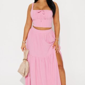 Set de Falda Maxi y Top Corsé Estilo Country