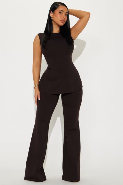 Conjunto Pantalón Peplum Ava y Top Cuello Alto - Image 7