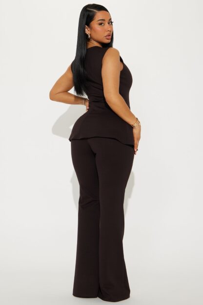 Conjunto Pantalón Peplum Ava y Top Cuello Alto - Image 9
