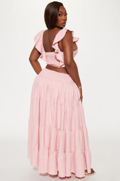 Set De Falda Maxi y Top con Volantes en Lino - Image 18
