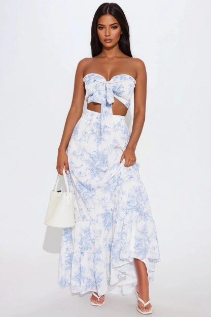 Conjunto Maxi Falda y Crop Top Oasis Salvaje
