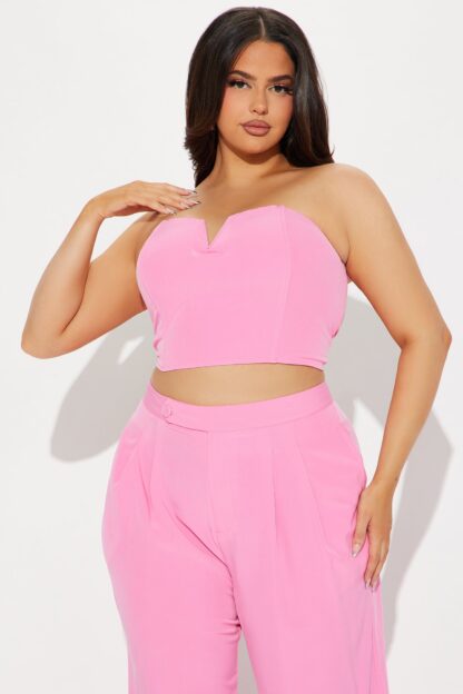 Set de Pantalón y Top Corset en Rosa - Image 5