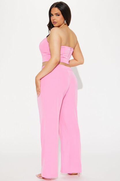Set de Pantalón y Top Corset en Rosa - Image 6